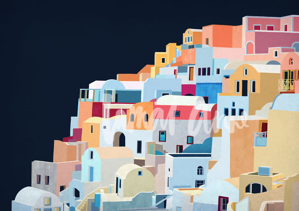 Santorini Landscape Limited Edition Print