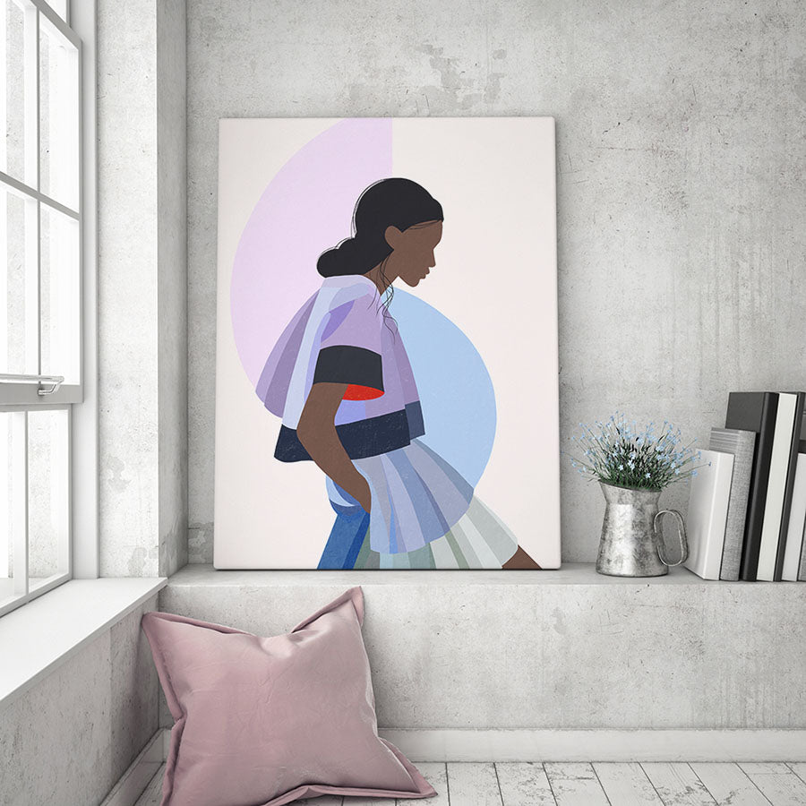 Girl in Lilac Abstract Fine Art Print