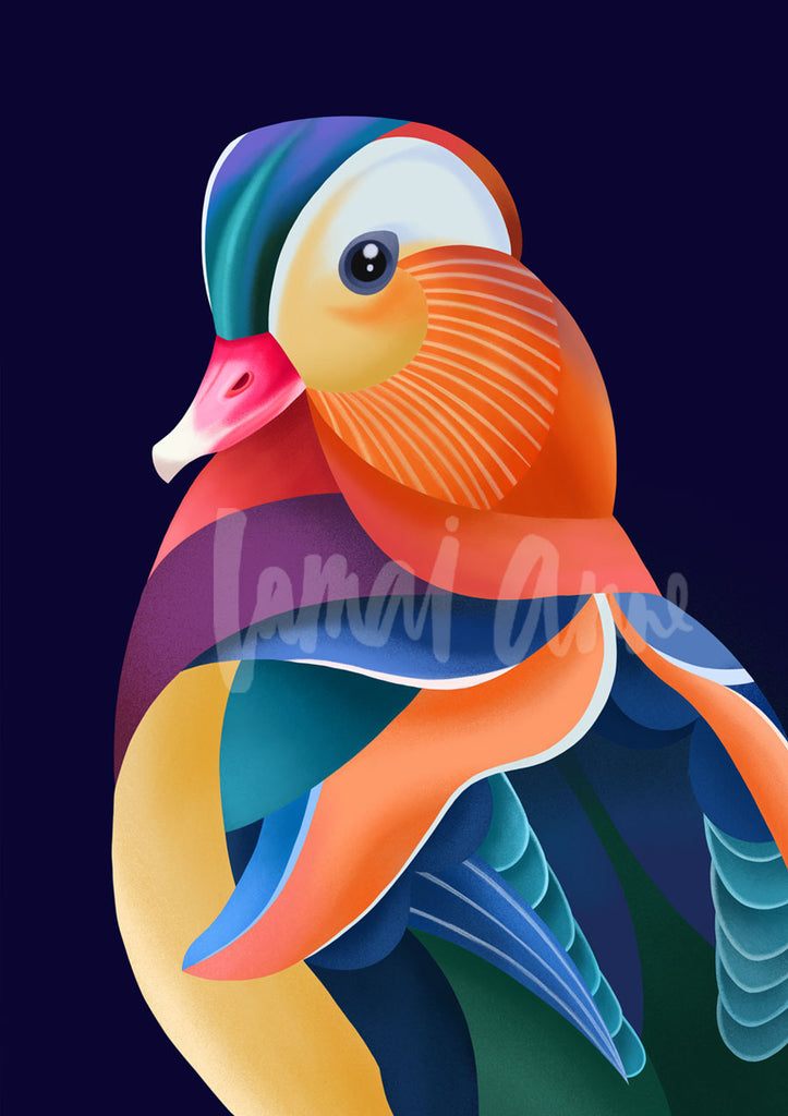 Mandarin Duck Fine Art Print